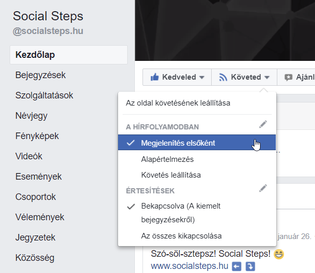 Social Steps marketing ügynökség Szeged - Facebook új algoritmus